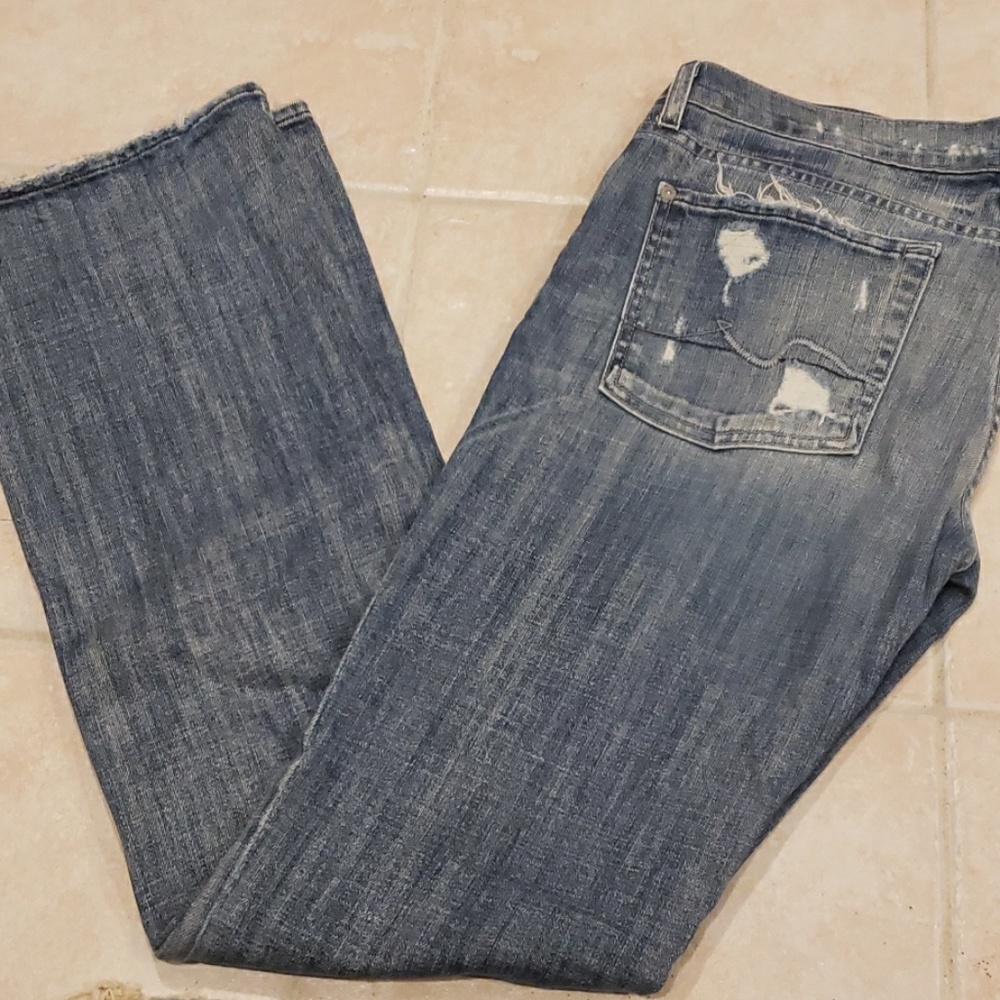 7 for all mankind-authentic-sz 31-distressed look